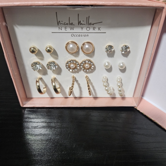 Nicole Miller Gold and Silver Earring Set - Picture 2 of 4
